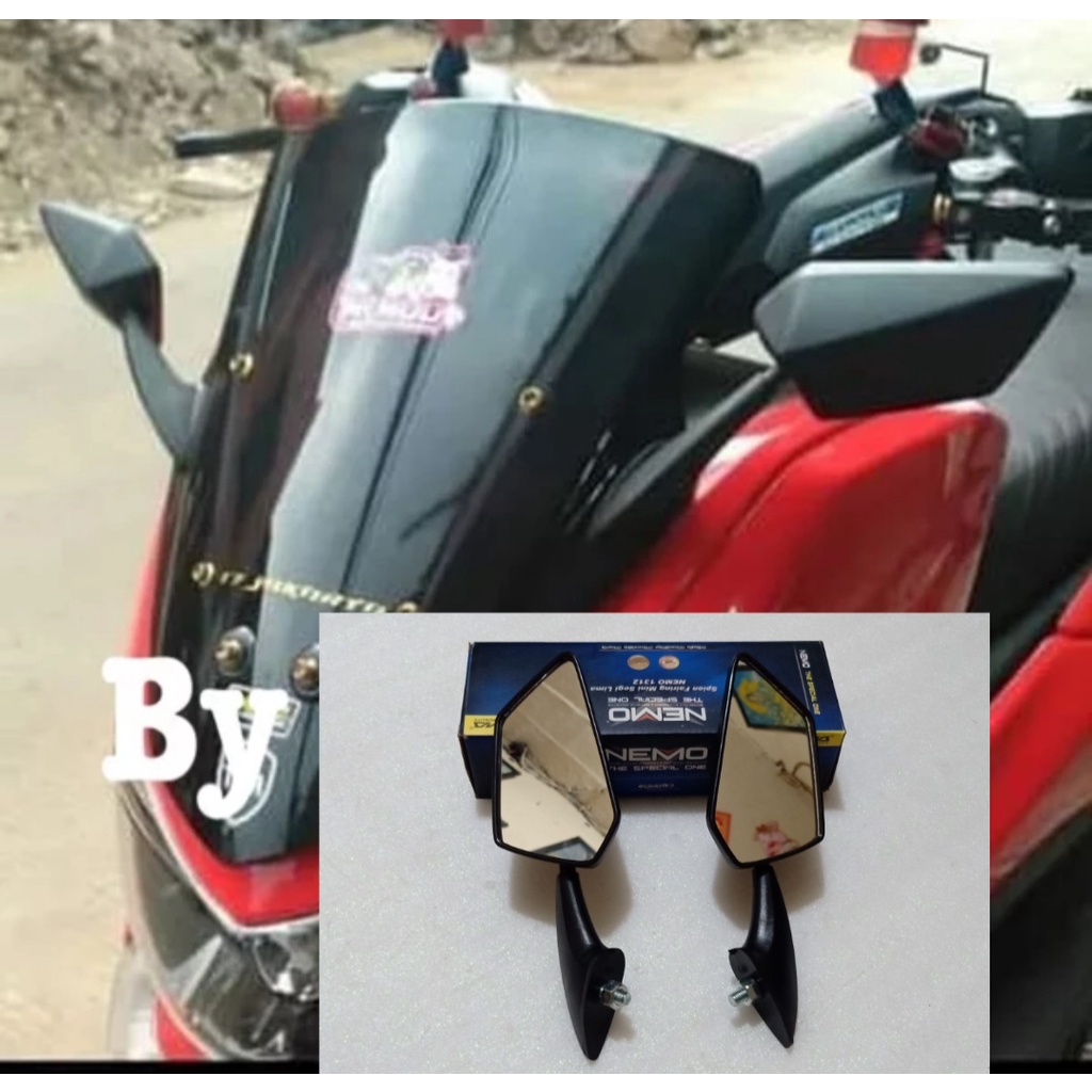 spion fearing model ninja untuk motor aerox-pcx-nmax-xmax-cbr-r15-r25 -ninja-gsx-vario 150 SPION FEARING MINI UNIVERSAL ALL MOTOR