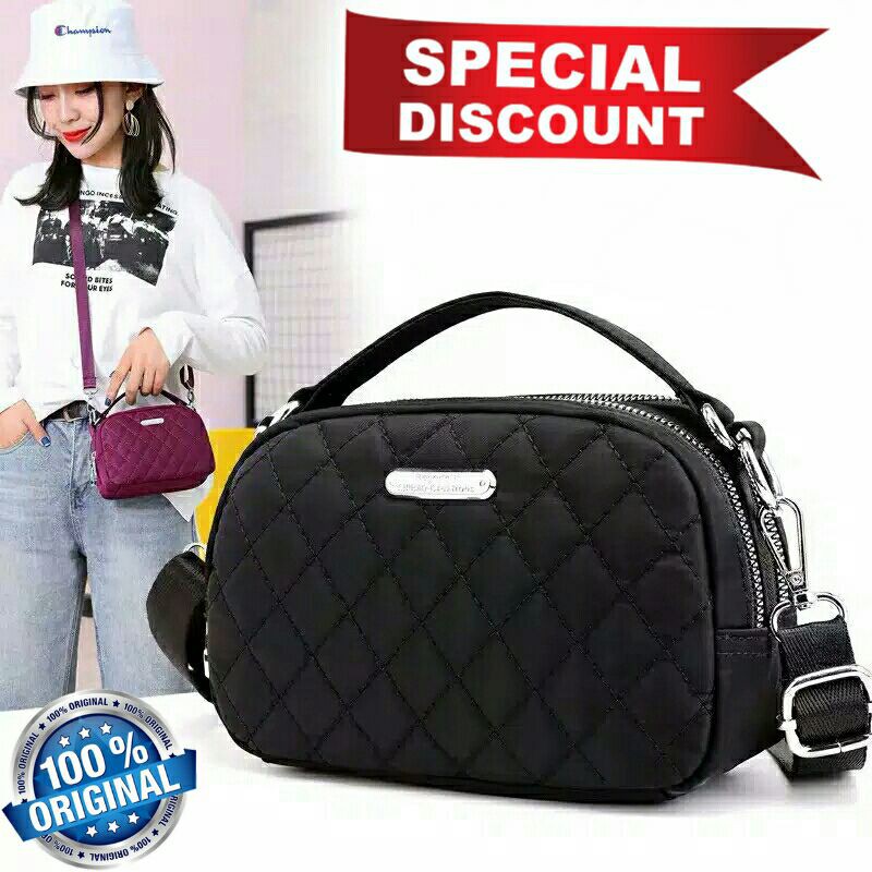 Original Tas Wanita Import Jinjing dan Selempang CHIBAO Bordir Bahan Parasut Kualitas Super Terbaru