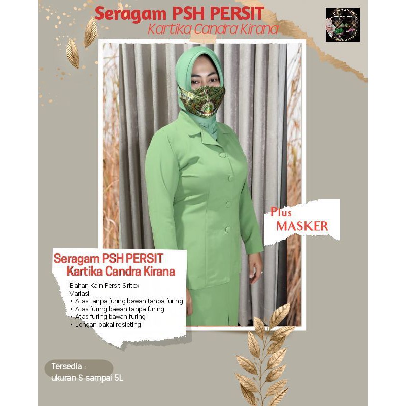 Seragam PSH Persit Kartika Candra Kirana Kain Sritex FREE MASKER jahitan halus dan rapi harga termurah