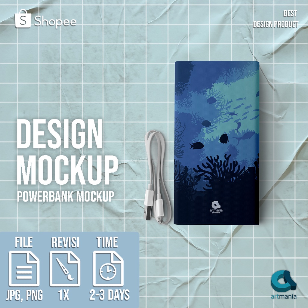JASA DESAIN PRODUK MOCKUP | DESAIN POWERBANK