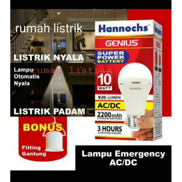 Lampu Emergency Hannochs 10watt