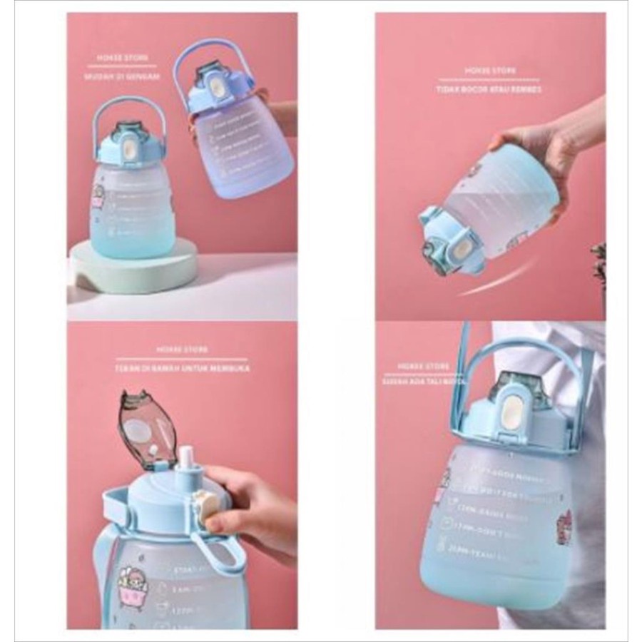 BOTOL 1300ML VIRAL BPA FREE / BOTOL PELANGI 1300ML / BOTOL GEMOY