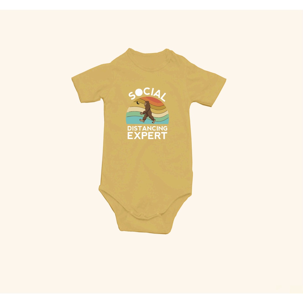 Hemobaby Jumper Bayi/Rumper/Bodysuit Sosial Distancing Usia 0 sd 12 Bulan Gratis Ongkir