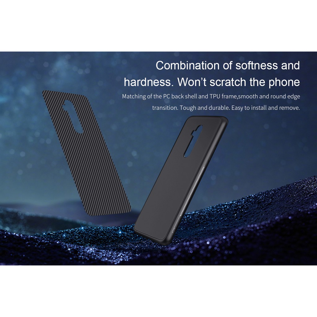 Hard Case Oneplus 7T Pro NILLKIN Synthetic Fiber Carbon Casing Original