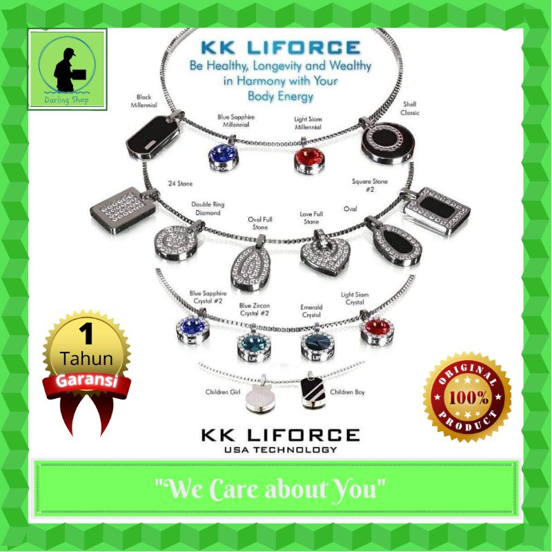 KK Liforce Swarovski Original Kalung Kesehatan Anti Radiasi Pelancar Darah (Souvenir Atta Aurel)