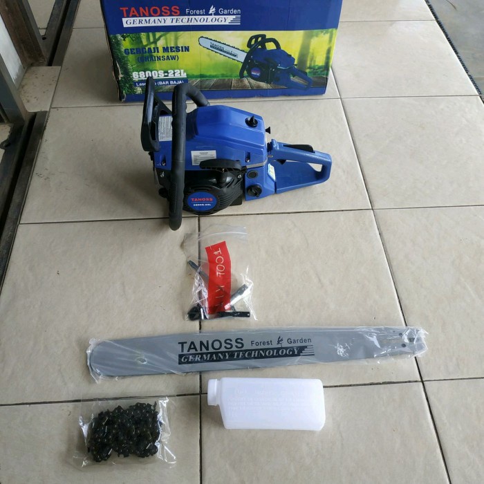 Mesin-Gergaji-Potong-Kayu-Chain-Saw-Chainsaw-22"-Bar-Baja-Laser-Tanoss