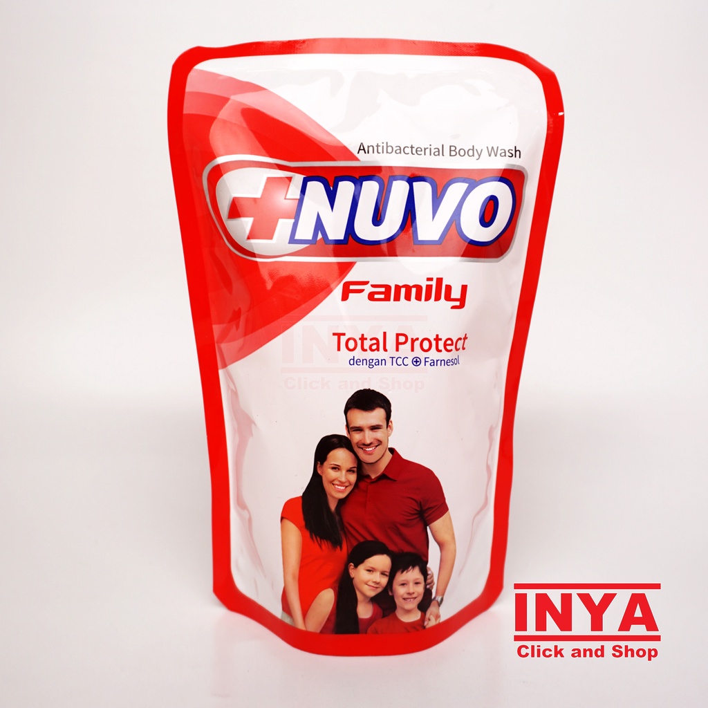 NUVO FAMILY TOTAL PROTECT ANTIBACTERIAL BODY WASH 450ml REFILL - Sabun Cair