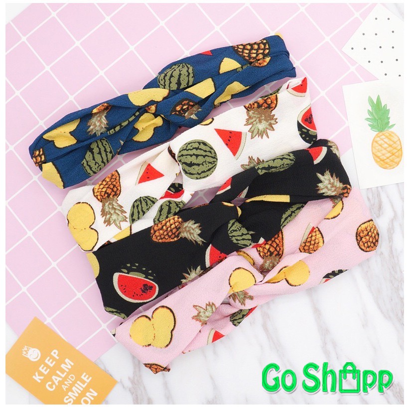 Bando Wanita Motif Buah - Bando Bandana Simpul Ala Korea - Headband - Bando Bandana Import [B03]