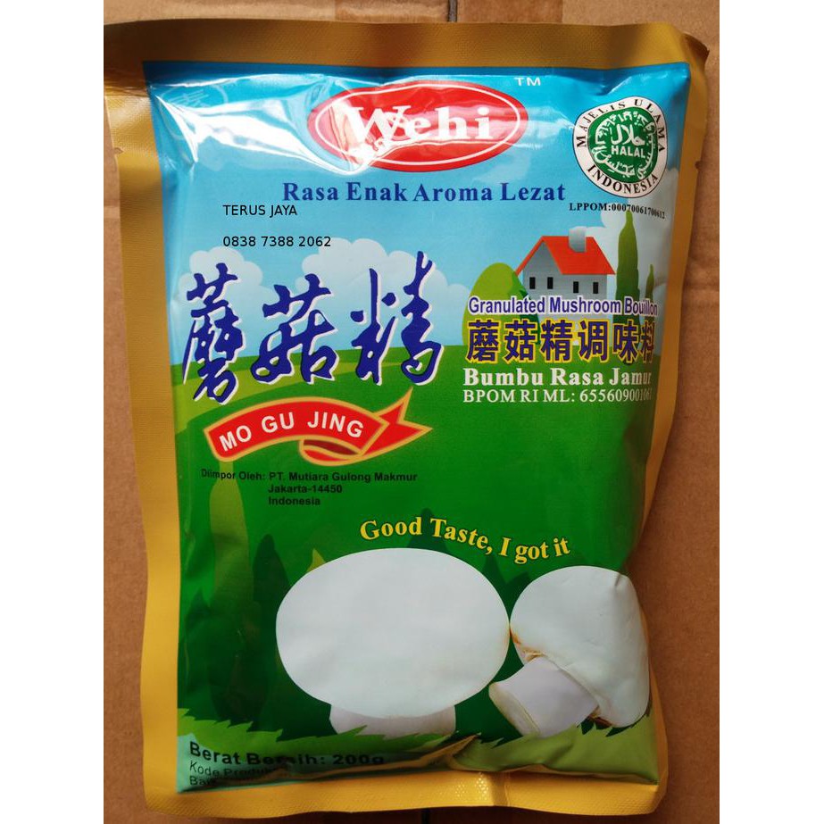 

Kaldu Jamur Halal 200g Mo gu Jing Wehi