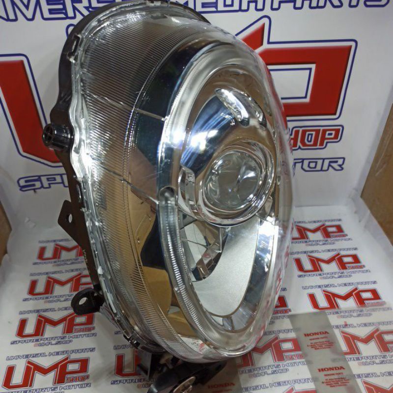 HEADLIGHT UNIT REFLEKTOR DEPAN LAMPU DEPAN HONDA SCOOPY DONAT