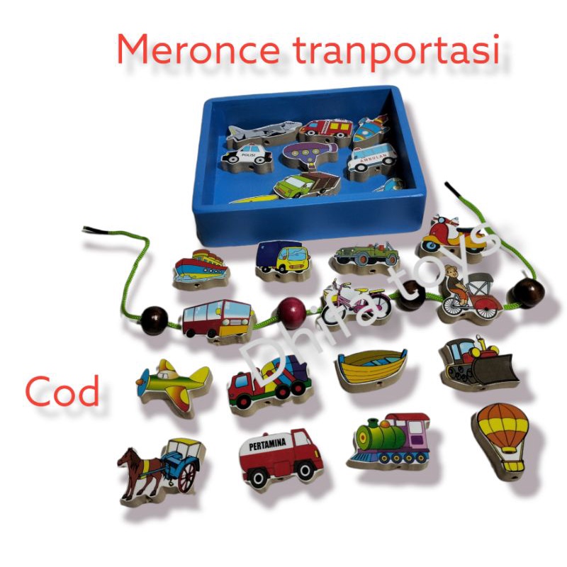 Meronce Transportasi - Mainan Edukasi Anak TK/Paud