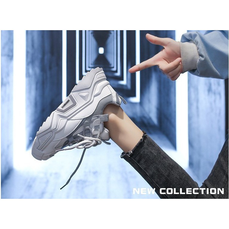 Sepatu Sneakers Wanita Import Tapak Bawah Tebal Premium Import DEWASA