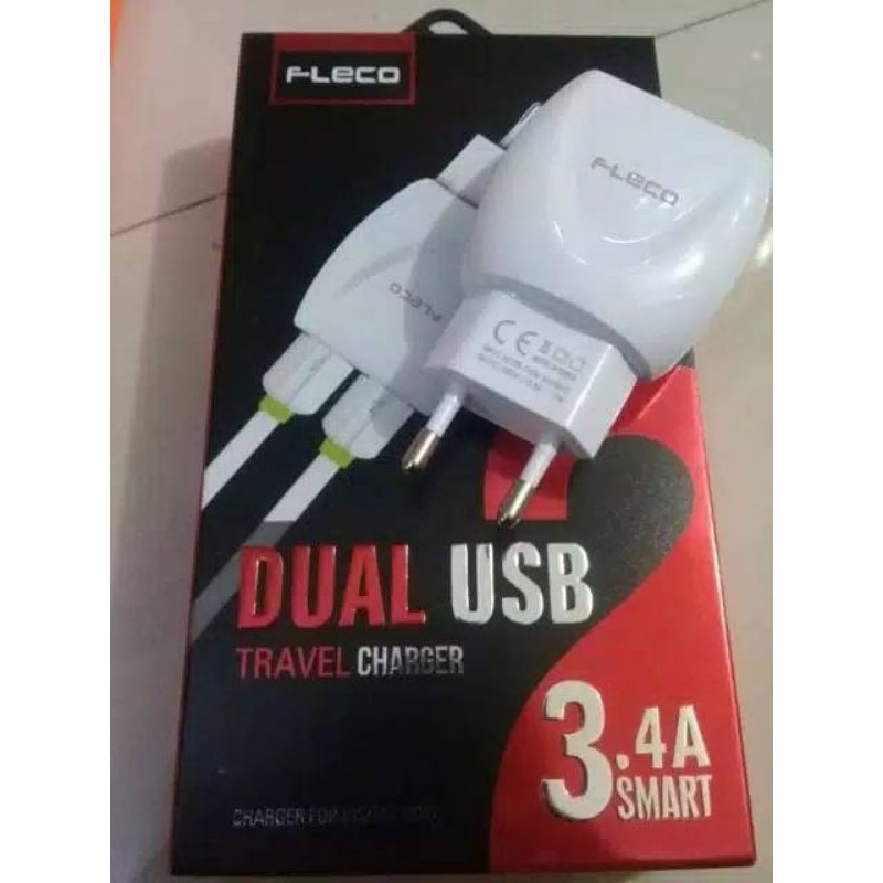 Charger/TC Double 2 USB Charger Qualcom micro fast charging by FLECO