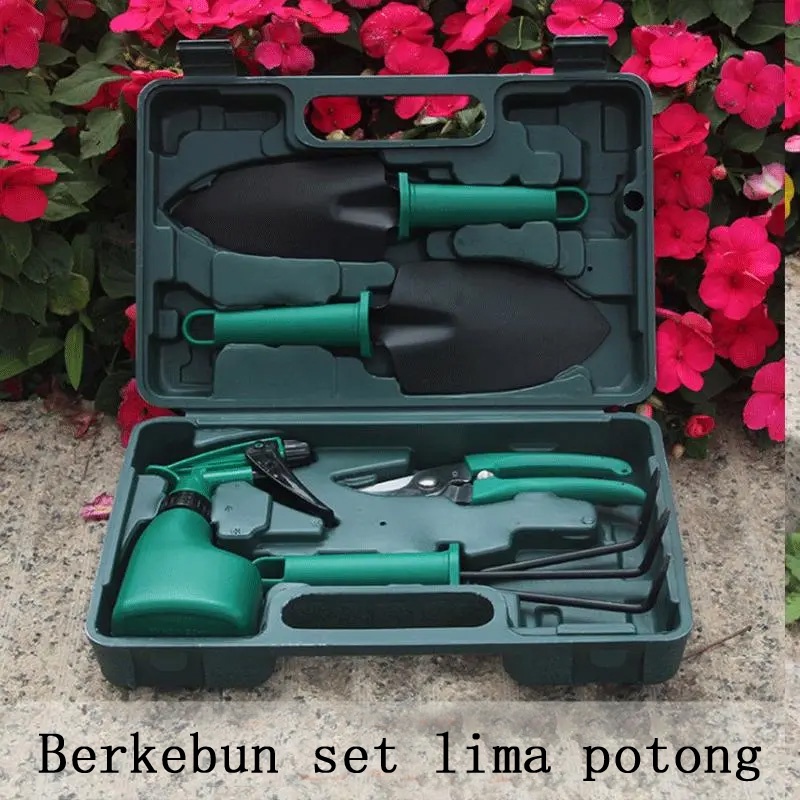 PAKET LENGKAP 5 Pcs Alat Berkebun Set Gunting Pangkas Tanaman Bonsai Garden Tools Kit