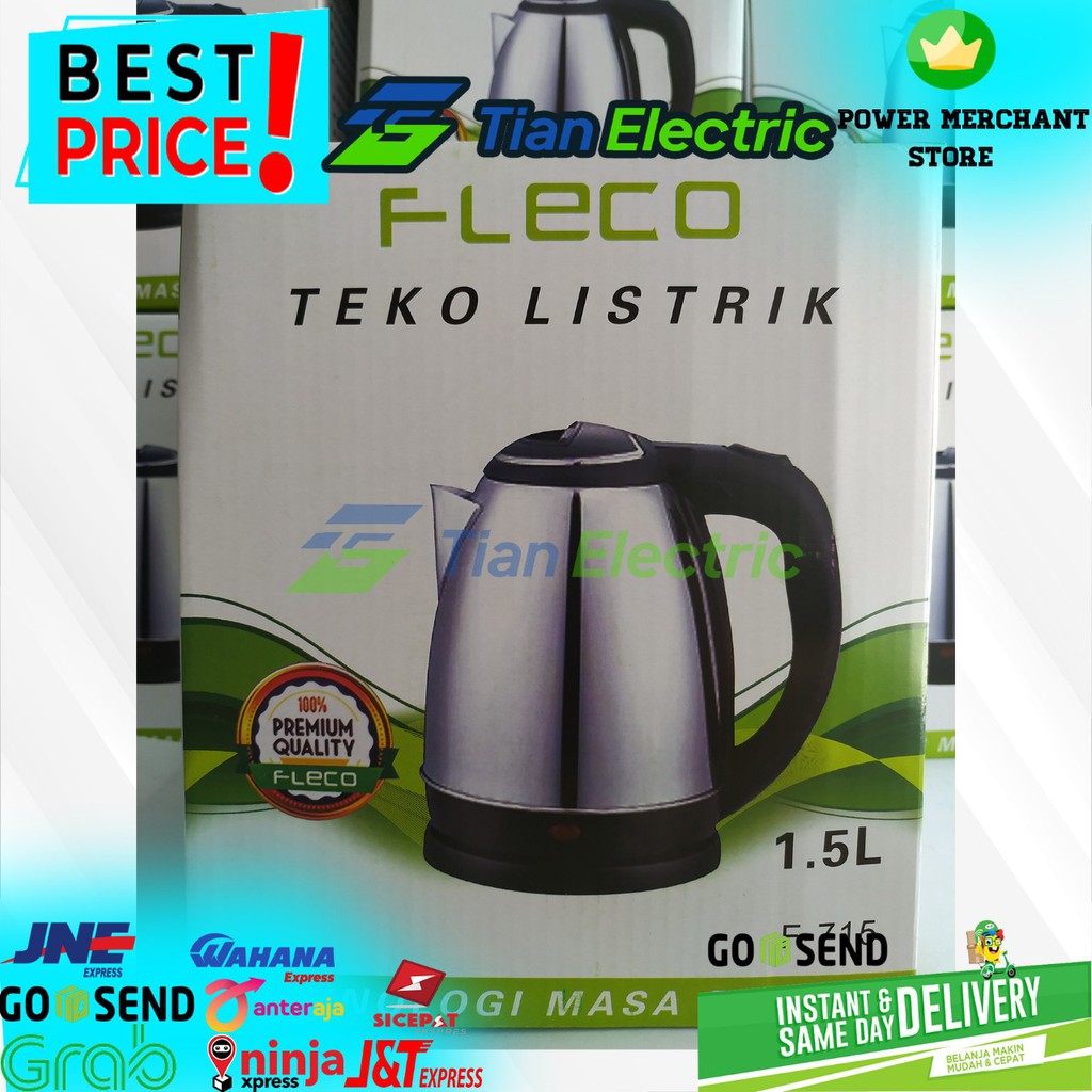 Teko Air Listrik Stainless Steel 1,5 Liter