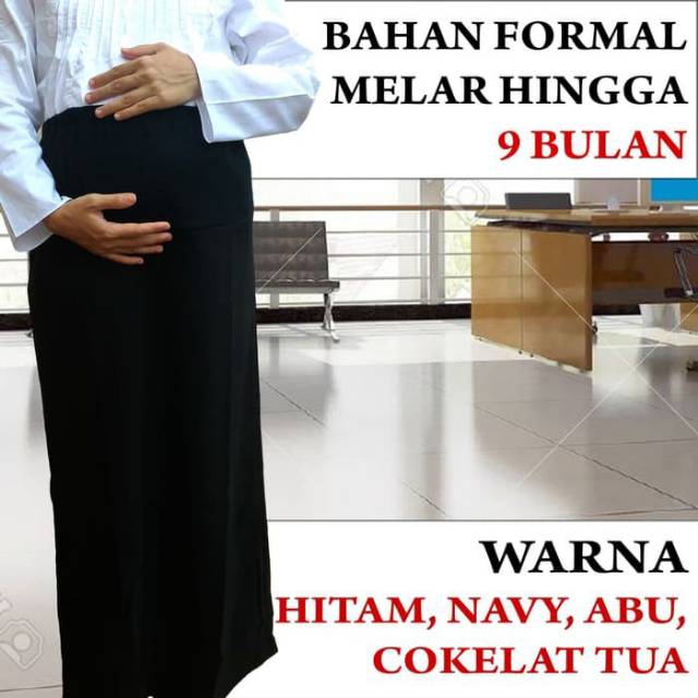 Rok panjang formal hamil rok kerja untuk ibu hamil