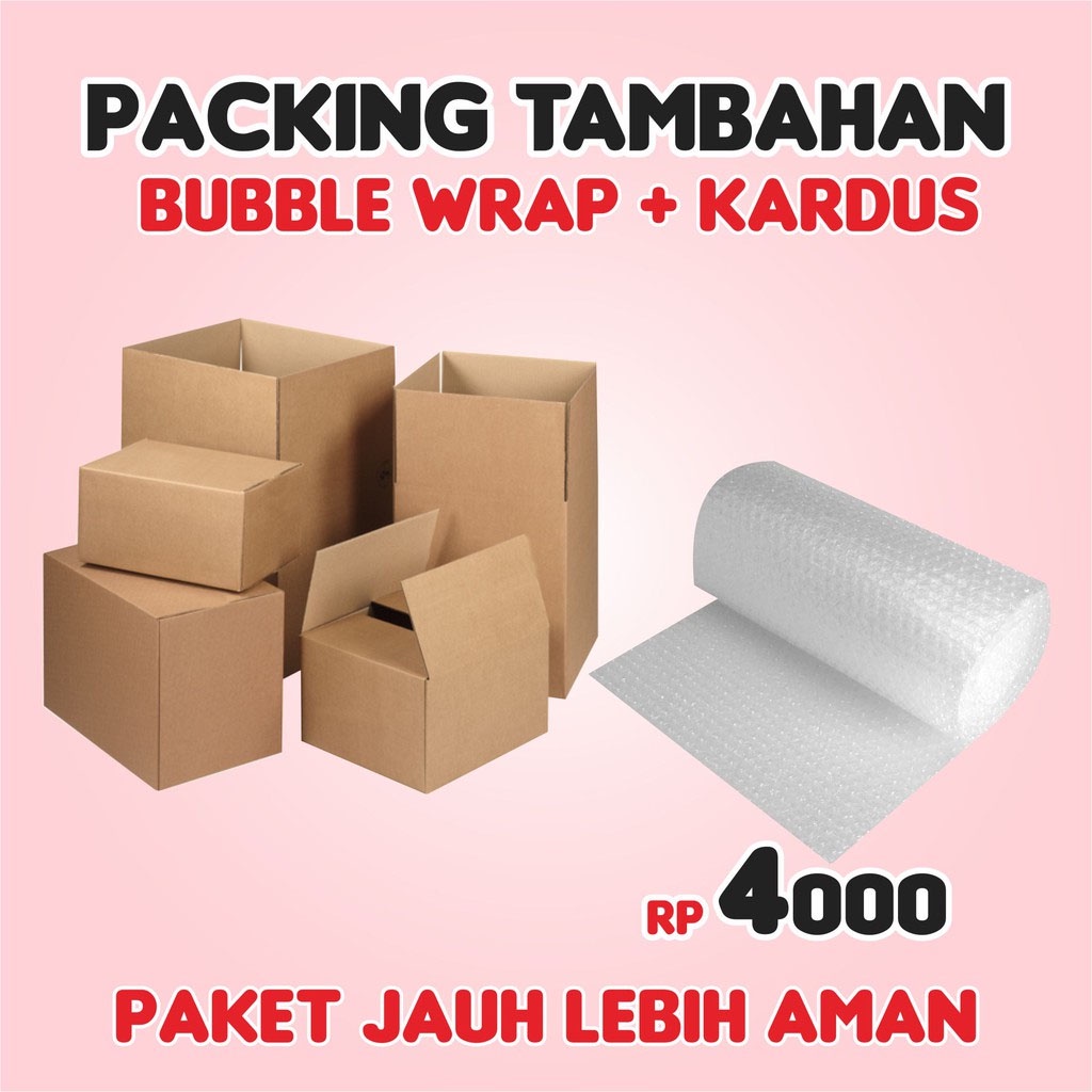 

EXTRA PACKINGAN BOX KARDUS DAN BUBBLE WARP AGAR PAKET LEBIH AMAN