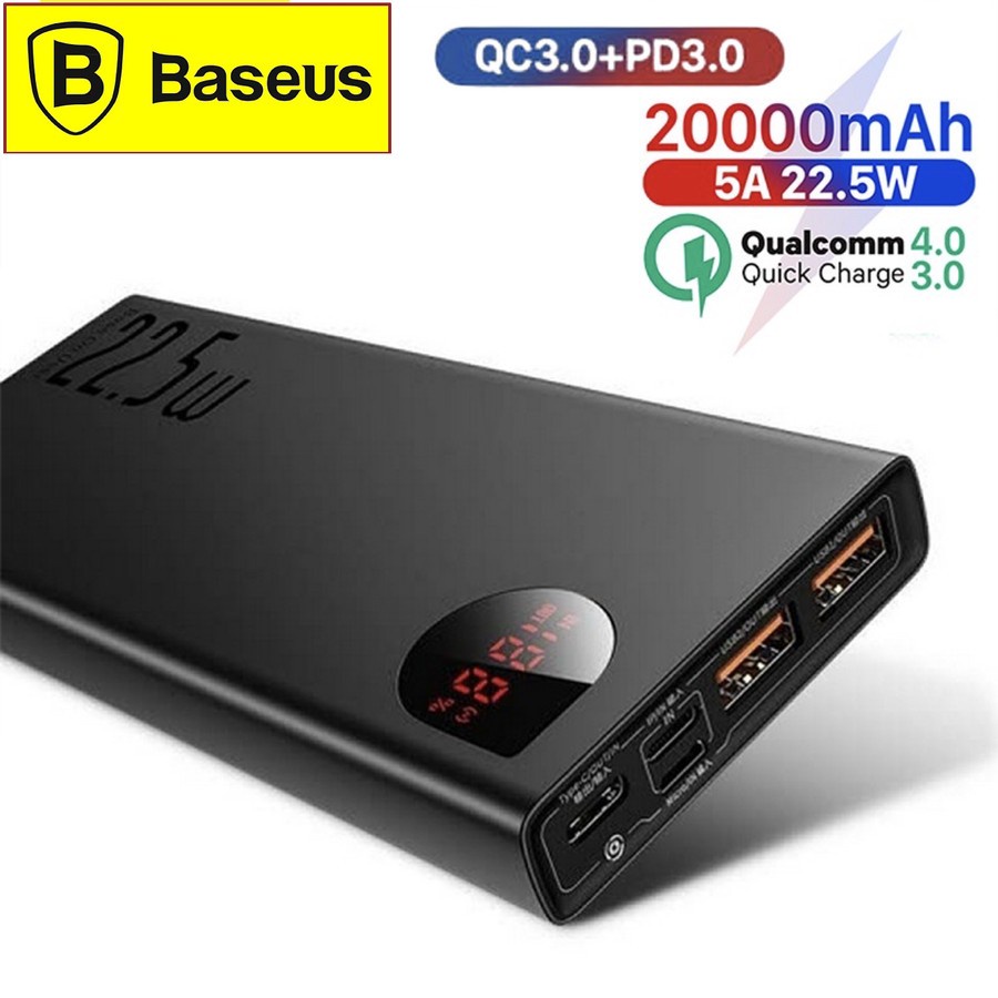 Baseus Powerbank Adaman Display 20000mAh 22.5W Quick Charger 3.0 power bank baseus