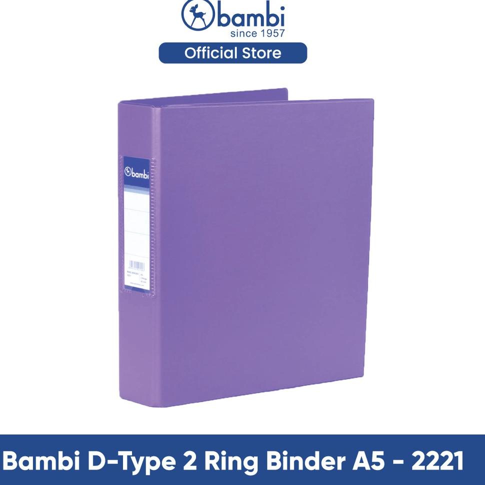 

[KODE PRODUK ITIUE3467] Bambi D-Type 2 Ring Binder A5 - 2221