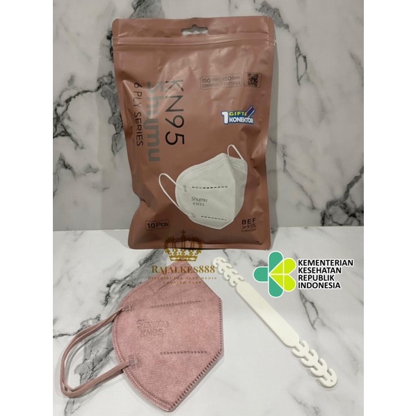 Masker SHUMU KN95 6PLY 1 Pack isi 10 PCS Free Konektor PREMIUM MASK ORIGINAL