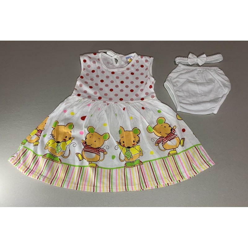 Rok/Dress/Terusan Bayi (1 set dgn celana dalam)