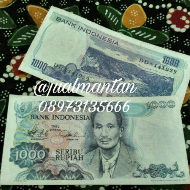 Uang Kuno 1000 rupiah 1980 Dr Soetomo