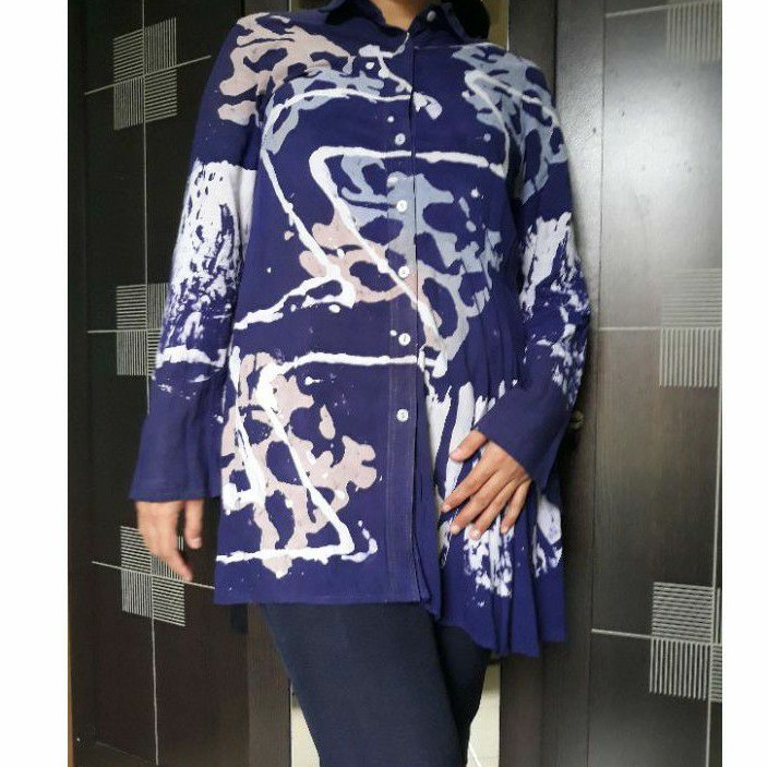 adiba tunik santung batik abstrak dian pelangi