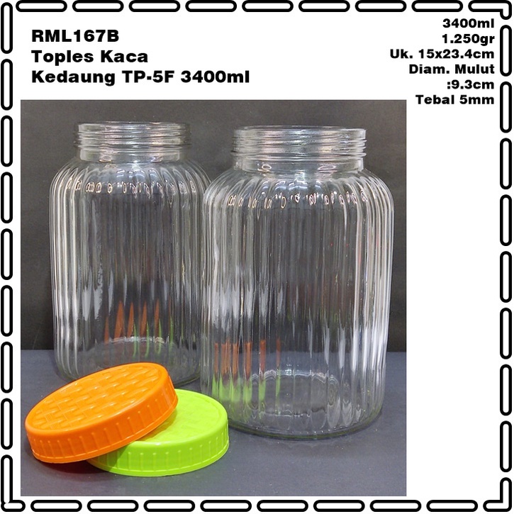 Toples Cendol/Toples Jadul/Toples Es Campur Kaca Kedaung TP-5F 3400ml