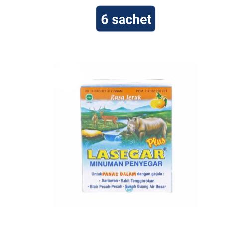 Lasegar Plus Minuman Penyegar Powder Jeruk 6 x 7 gr