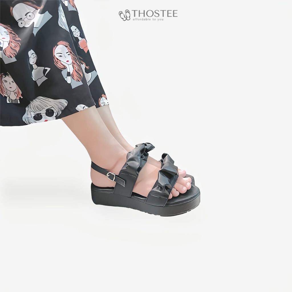 Sandal Platform Wedges Korea Thostee Ilona pusatmode1234