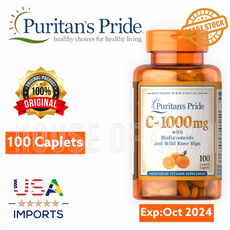 Jual Puritan Pride Vitamin C 1000mg With Bioflavonoids And Wild Rose Hips 100 Caplets Puritans 3827