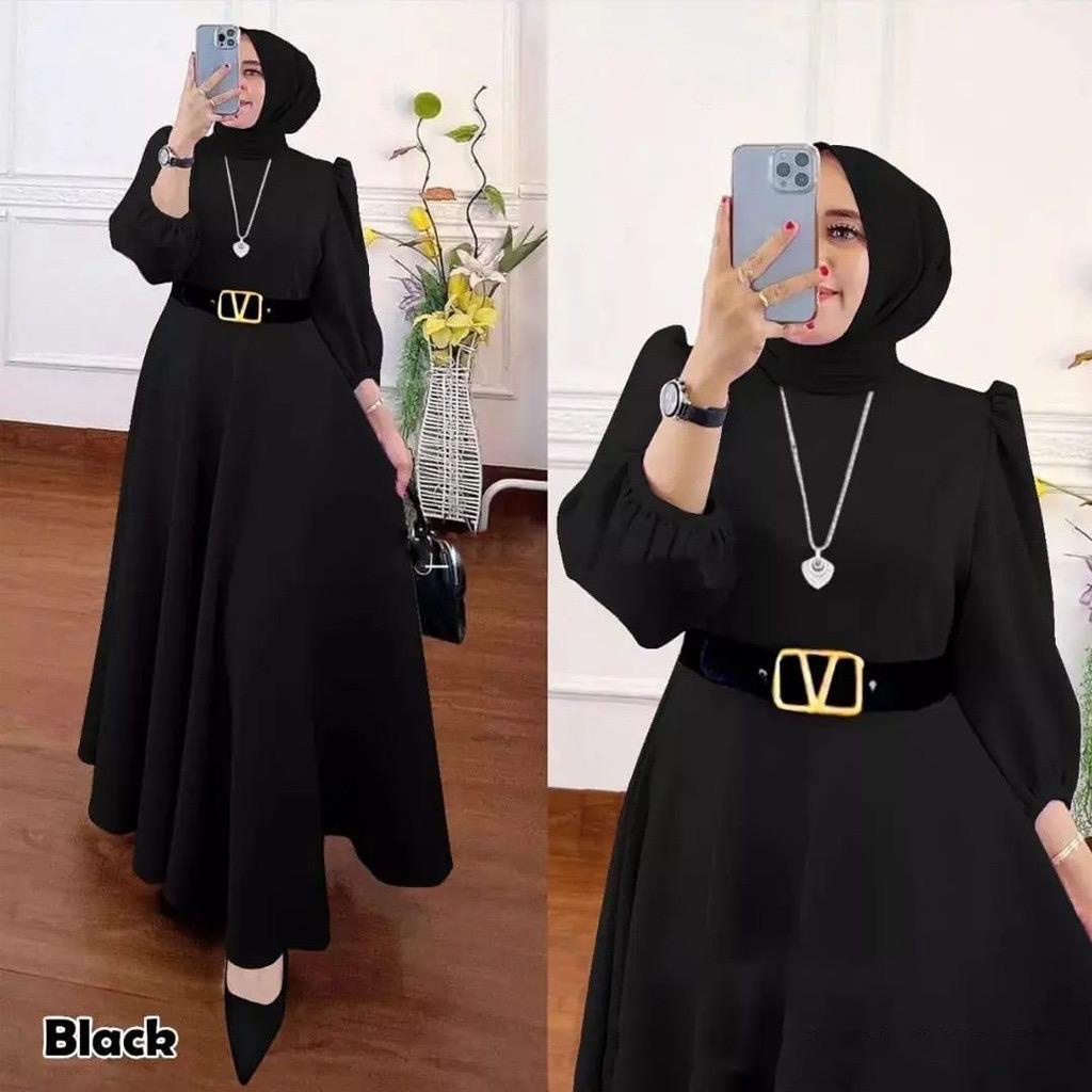 SEPHORA MAXY DRESS BAHAN SYAKILA FREE BELT GAMIS KONDANGAN JUMBO