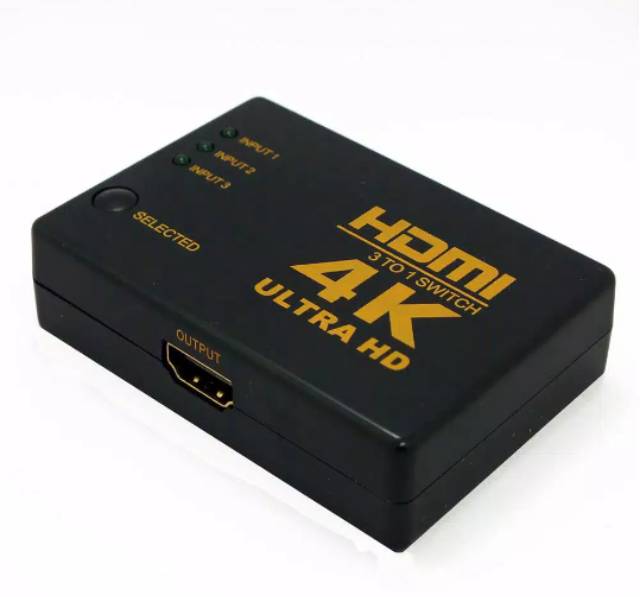 Durable 4K 1080P 3 Port HDMI HDTV 3D Video Switch Switcher Selector Splitter