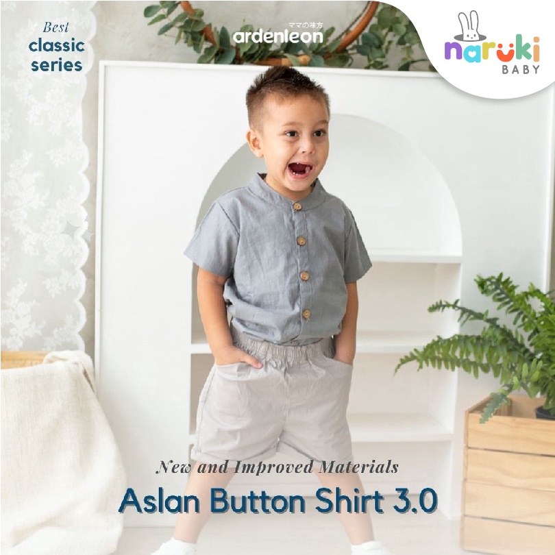 Ardenleon Boy Aslan Button Shirt 3.0 Arden Leon Baju Atasan Anak Laki-Laki