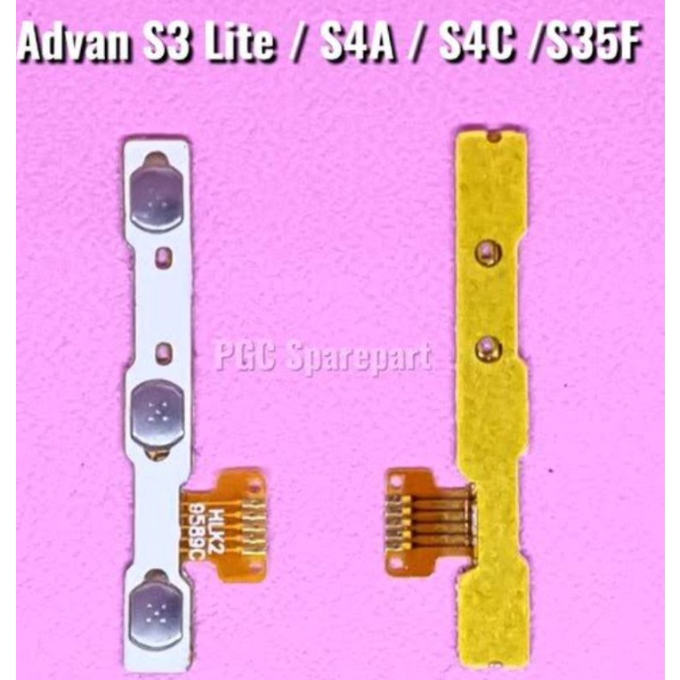 Flexible Konektor Volume Power On OffOriginal Advan S3 Lite - S4A - S4C - S35f