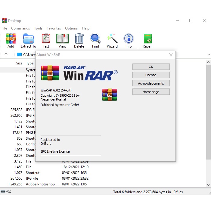 Winrar Original 6.21 Terbaru 2023 License Atas Nama Anda Lifetime Full Version For Win XP 7 10 Dan 11