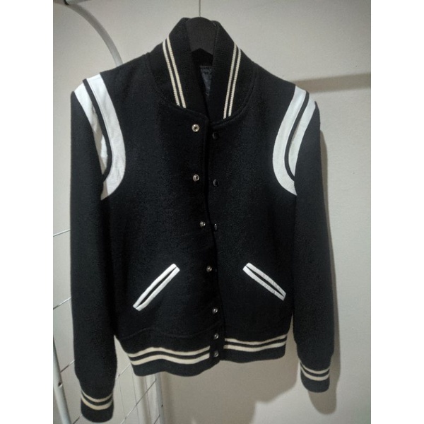 Varsity Leather YSL Teddy Puer Homme Jacket Second
