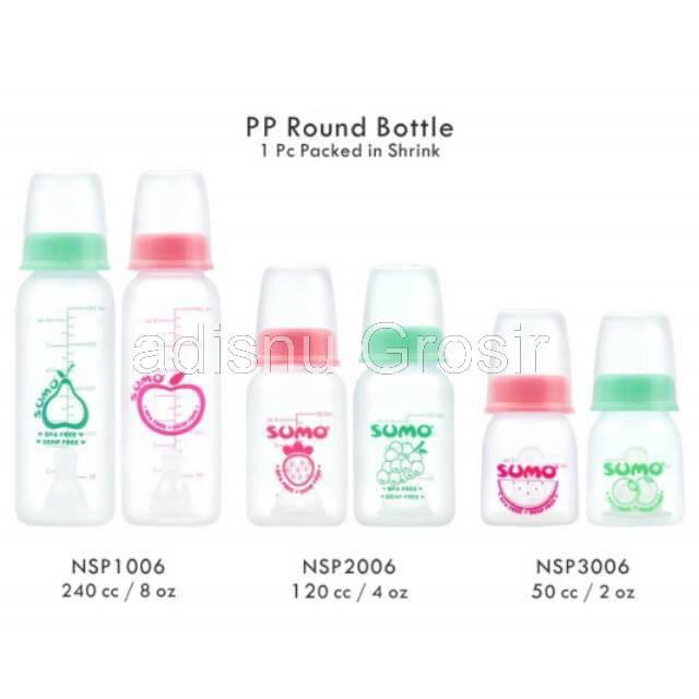 Sumo NSP Round Bottle by Ninio Botol Susu Bayi PP Dot Bulat