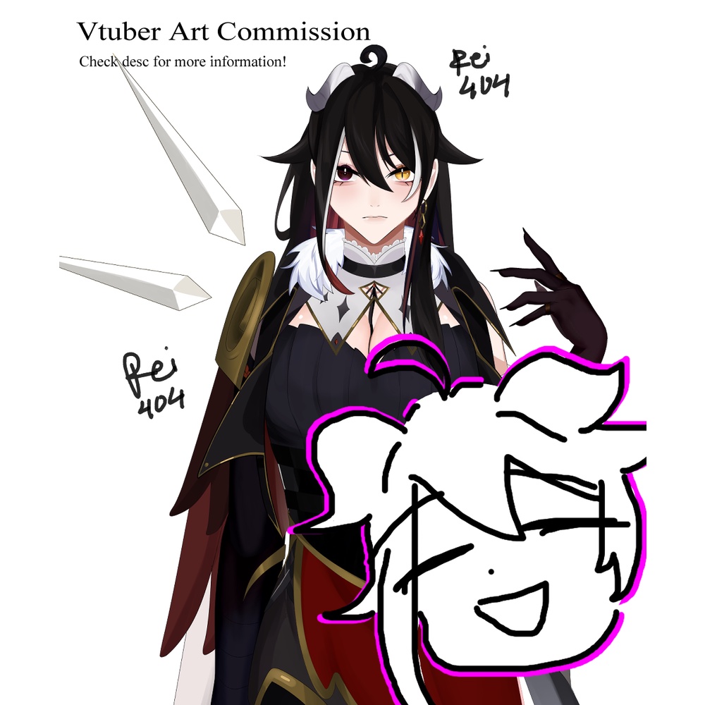 (2/3 SLOT, OPEN.) Vtuber Art And Rigging Commission  Full body / waist up