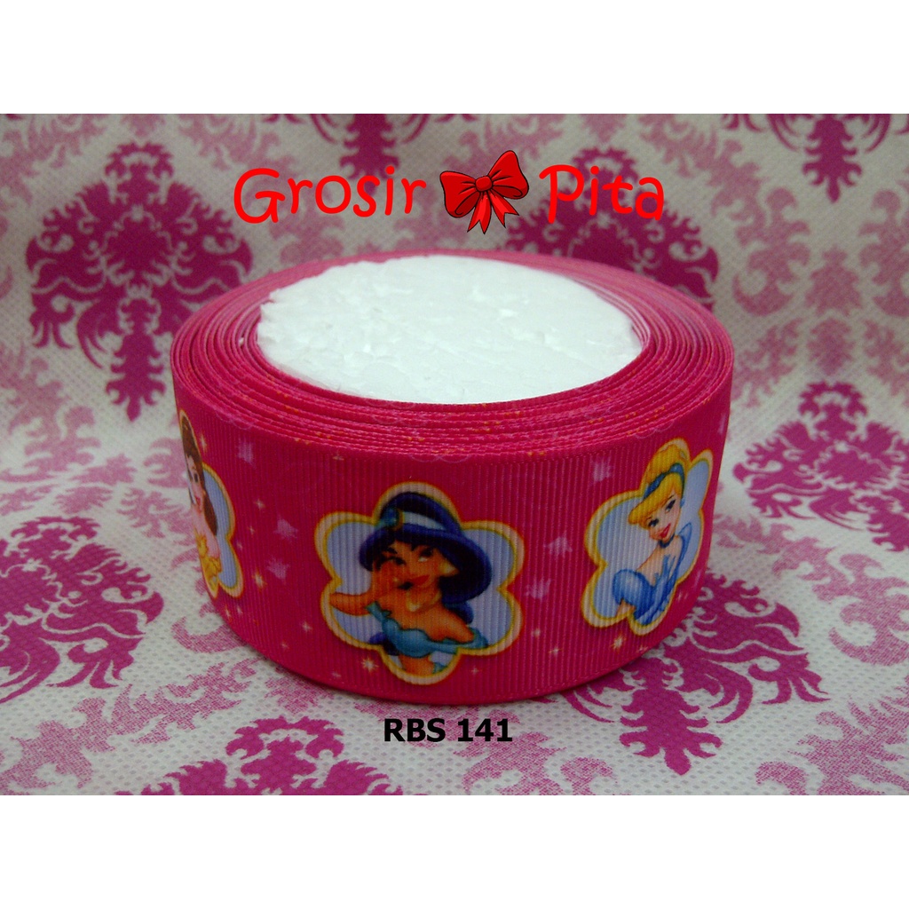 

(25 yard) Pita Grosgrain Motif Princes RBS 141 | Toko Bahan Craft | Grosir Pita