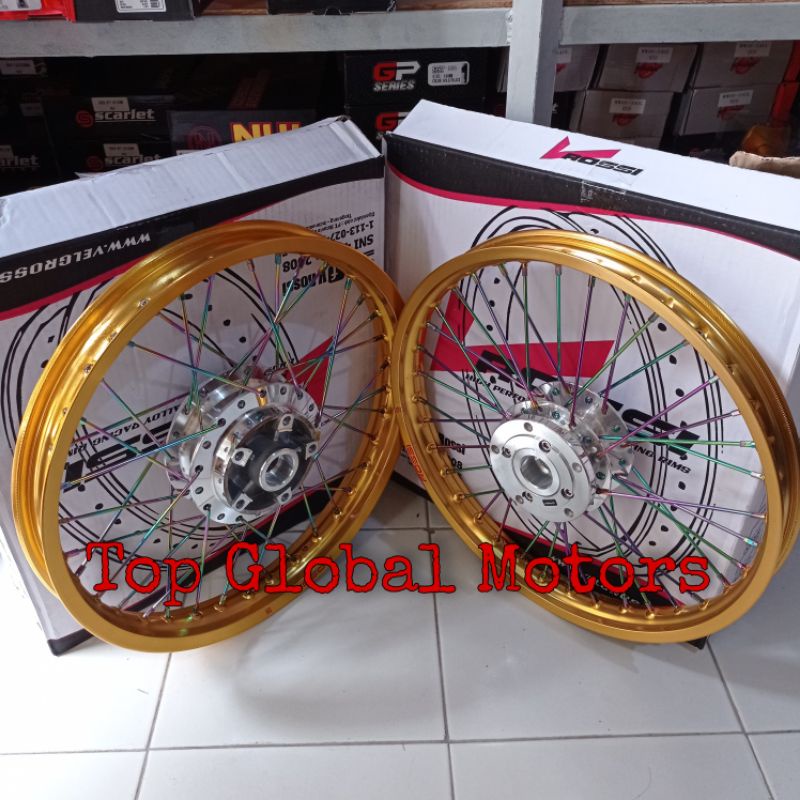 Velg Jari2 Rossi Vixion New Sepasang Depan Belakang /Velg Vixion New double disc