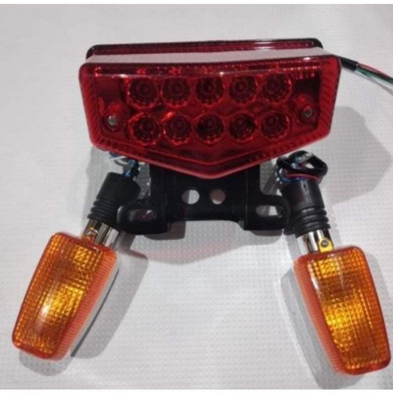 Lampu Stop LED Rx-King New Mika Merah Plus Sen Std Rx-King New Plus Dudukan Lampu Plus Plat Nomor