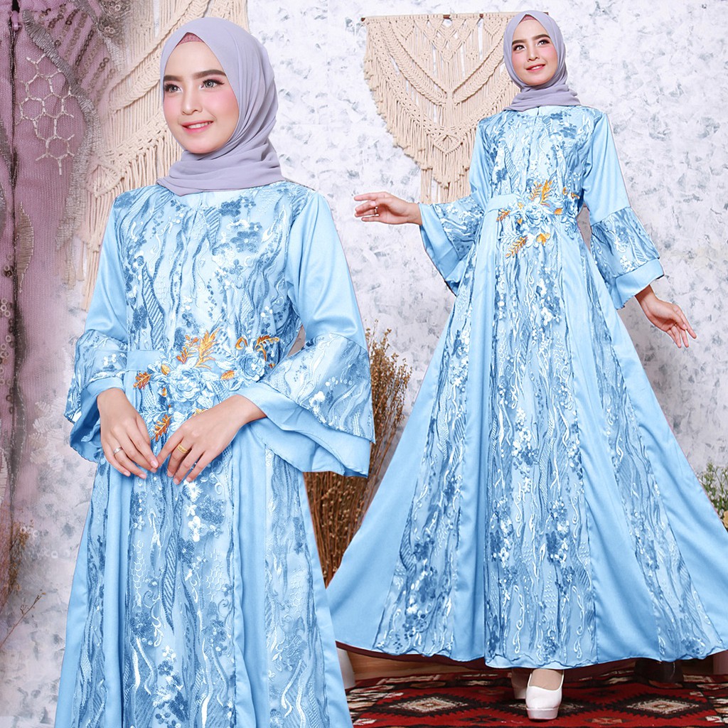 Gamis Johra/Baju Gamis Brukat Tile Dewasa Gamis Brukat Pesta Gamis Premium Fashion Muslim