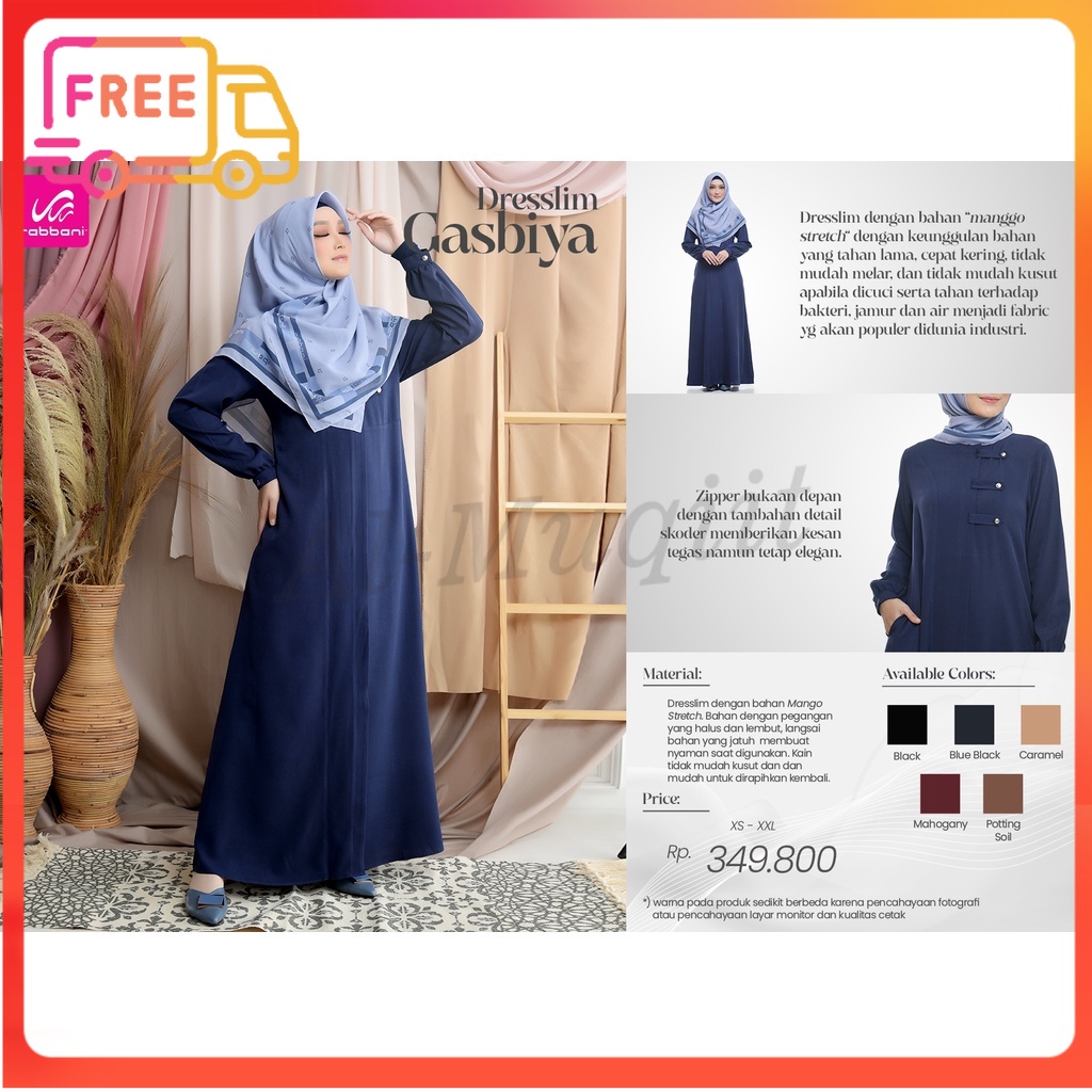 DISKON RABBANI Dresslim Lengan Panjang Gasbiya Al-Muqiit.Shop