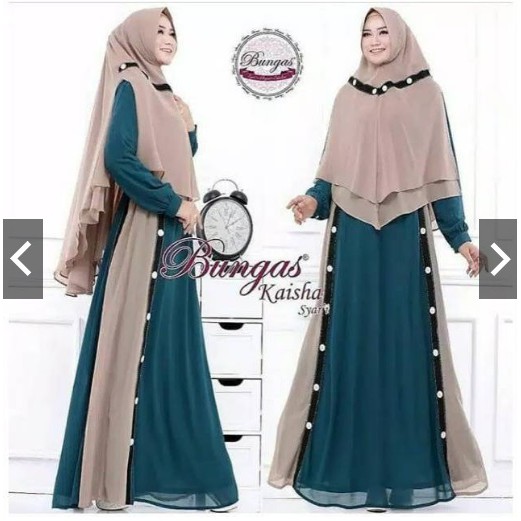 Termurah GAMIS KAISHA SYARI GAZA WANITA MUSLIMA LEBARA PREMIUM THole