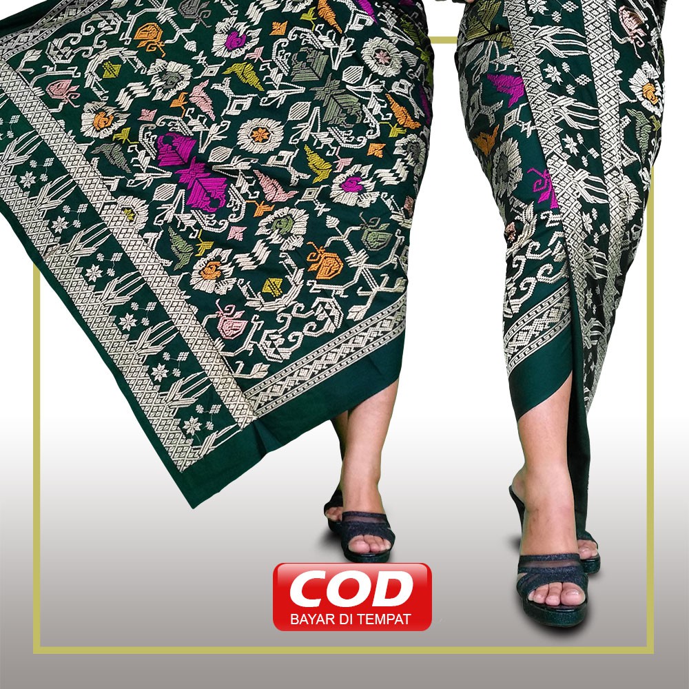 Kain Kamen Rok Pakaian Lilit Songket Saput Udeng Bordir Adat Bali Bawahan Kebaya Wanita Pria Murah