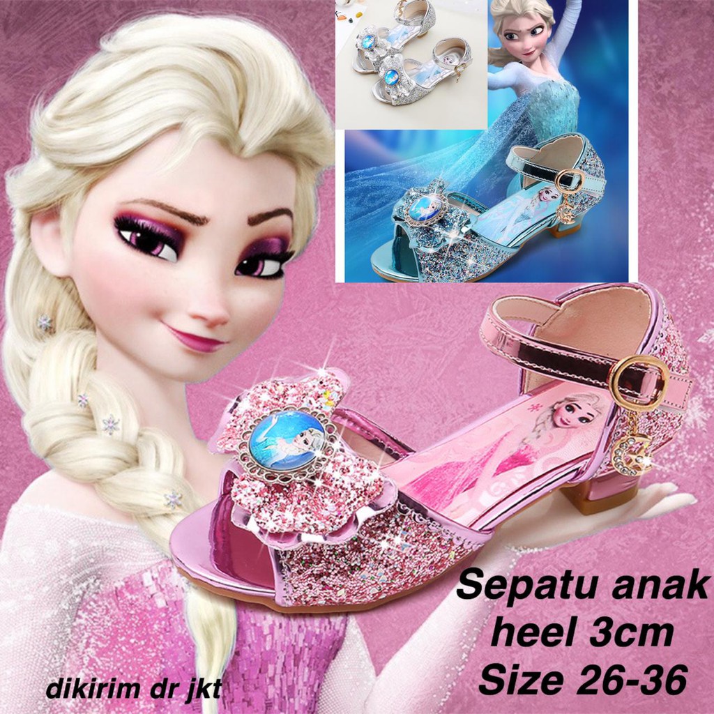 (LOLI-JKT) SP-006 SEPATU PESTA ANAK IMPORT / FROZEN HEEL 26-36 #SANDAL