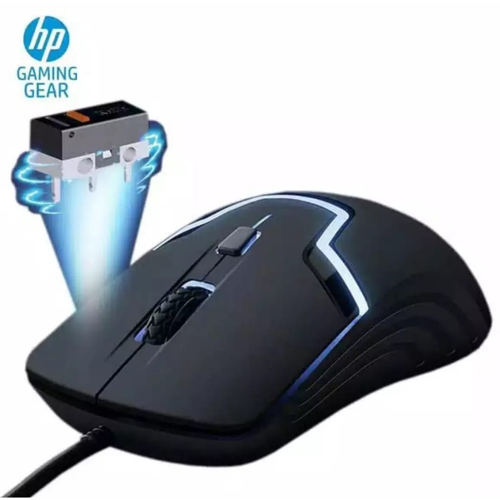 MOUSE GAMING HP M100 SENSOR HIGH 1600DPI RGB LED USB WIRED KABEL-MOUSE GAMING HP M100 WIRED OPTICAL KABEL-MOUSE KABEL LAPTOP-PC KOMPUTER-NOTEBOOK-MOUSE GAMERS HP M100