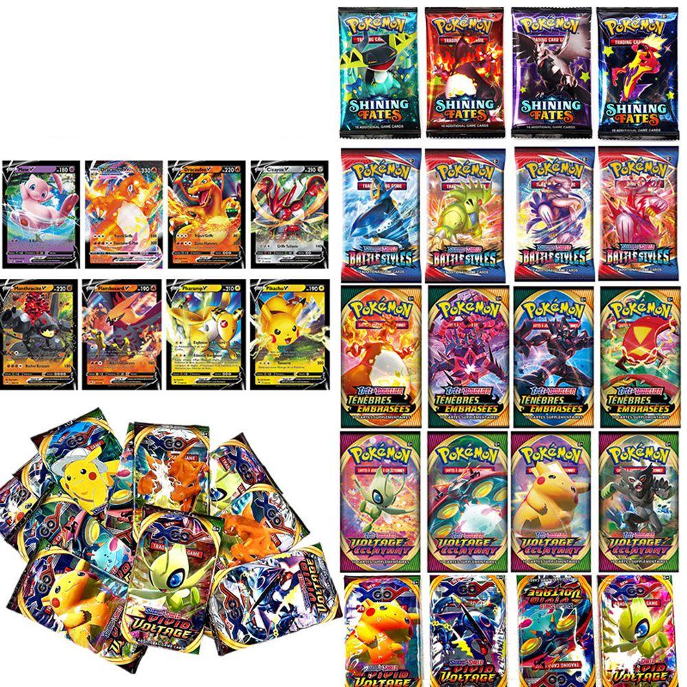 Lanfy Pikachu Shining Cards Game VMAX TAG TEAM TAKARA GX EX Koleksi Mainan Anak Versi Inggris Battle Carte Cards Game