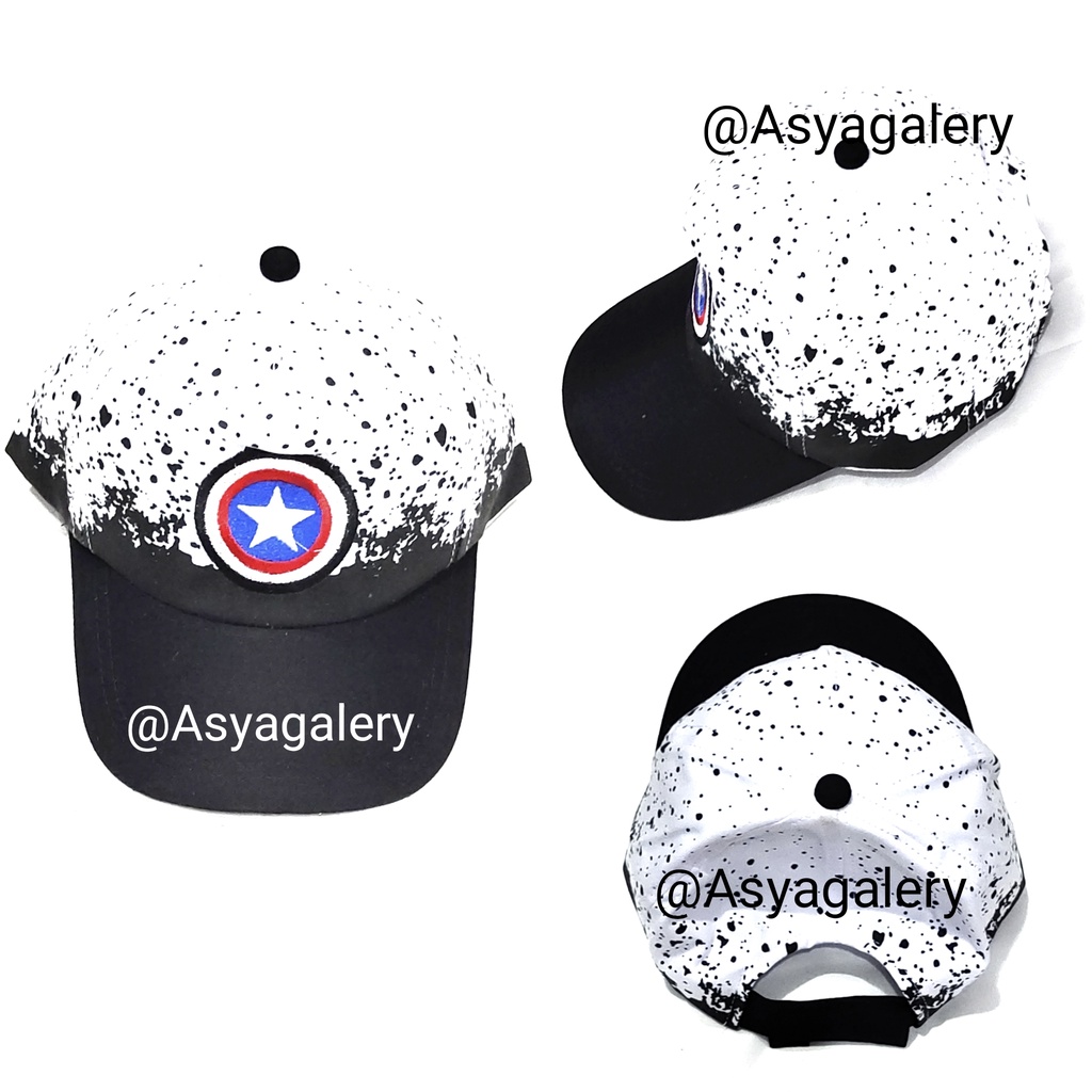 Topi Anak Bordir+Full Print Capten America / Topi Anak Capten America / Topi anak Murah
